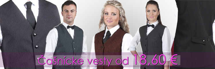 Dámska čašnícka vesta VANDA - VANDA - Jednofarebná dámska vesta