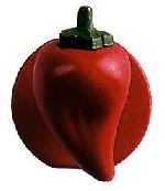 Gombík na rondón, červená paprička (12 ks)
